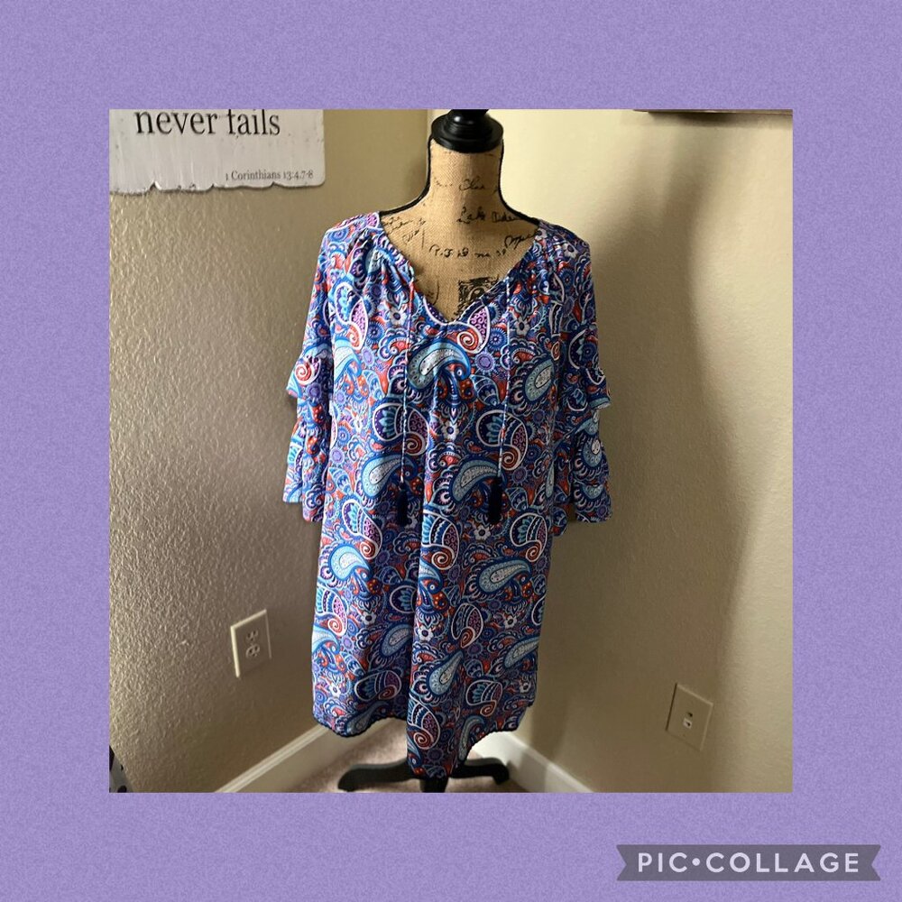 Simply Southern colorful dress UC Size XL